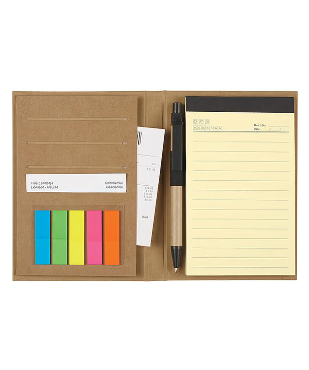 Meeting Mate Notepad with Pen and Sticky Flags