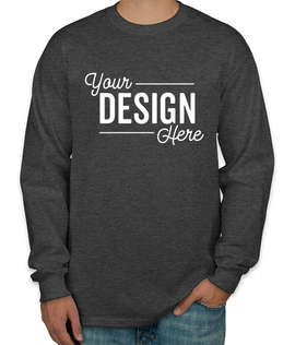 Canada - Gildan Ultra Cotton Long Sleeve T-shirt - Color: Dark Heather