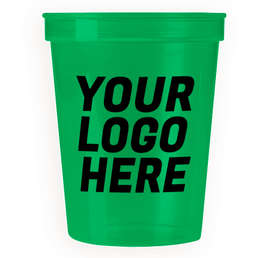 16 oz. Translucent Plastic Stadium Cup - Color: Translucent Green