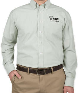 Devon & Jones Banker Stripe Dress Shirt - Color: Dill