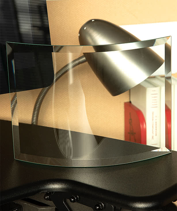 Laser Engraved 7" Glass Curved Prisma Award