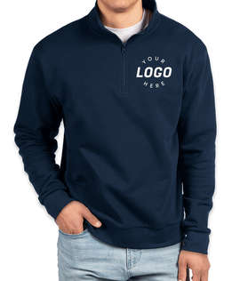 Next Level Fleece Quarter Zip Sweatshirt - Color: Midnight Navy