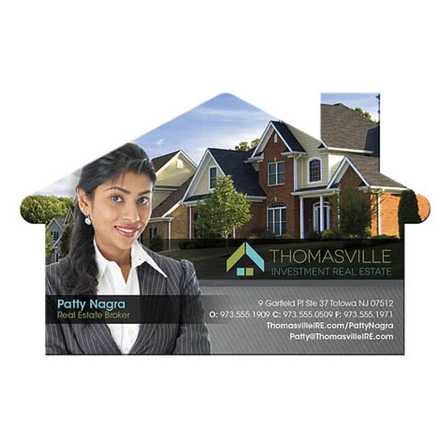 Full Color 4" House Magnet in White