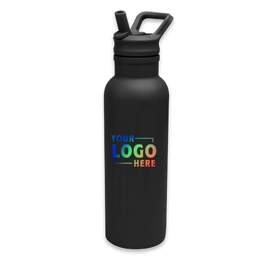 17 oz. Hailey Recycled Stainless Steel Water Bottle in BLACK
