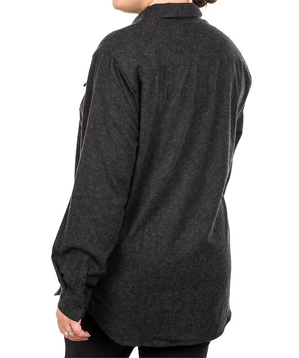 Burnside Women's Solid Flannel Long Sleeve Shirt