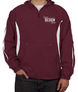Sport-Tek Colorblock Anorak - Color: Maroon / White