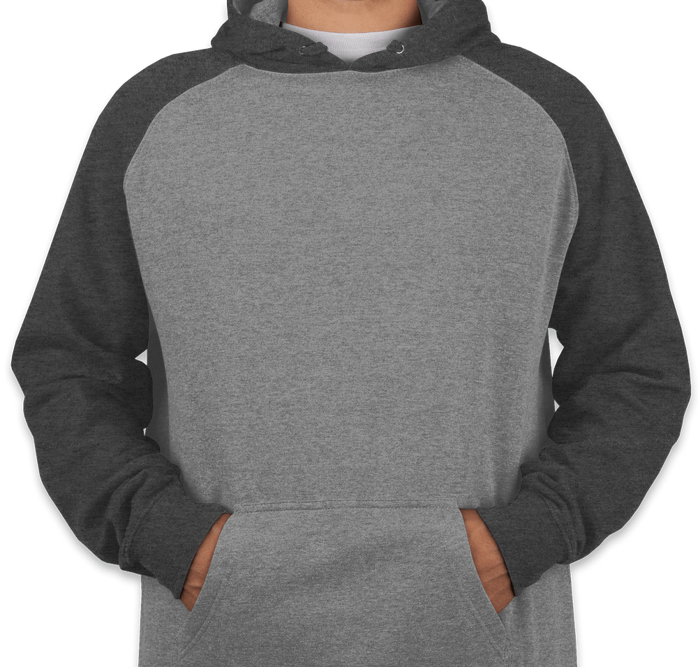 Independent Trading Heather Raglan Pullover Hoodie-default