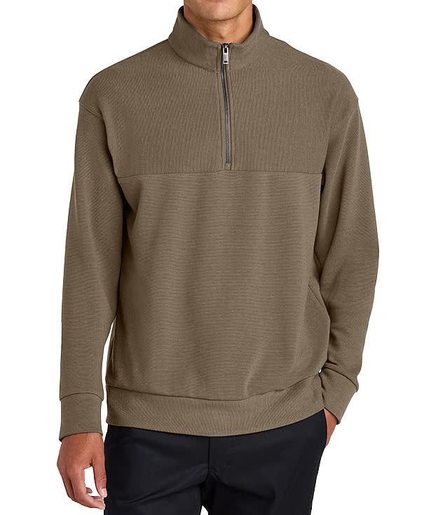 Mercer+Mettle Linear Texture Quarter Zip Sweatshirt