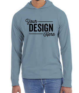 Hanes ComfortWash Garment Dyed Hooded Long Sleeve T-Shirt - Color: Saltwater