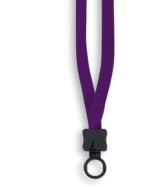 1/2" Cotton Lanyard with Plastic O-Ring and Clamshell