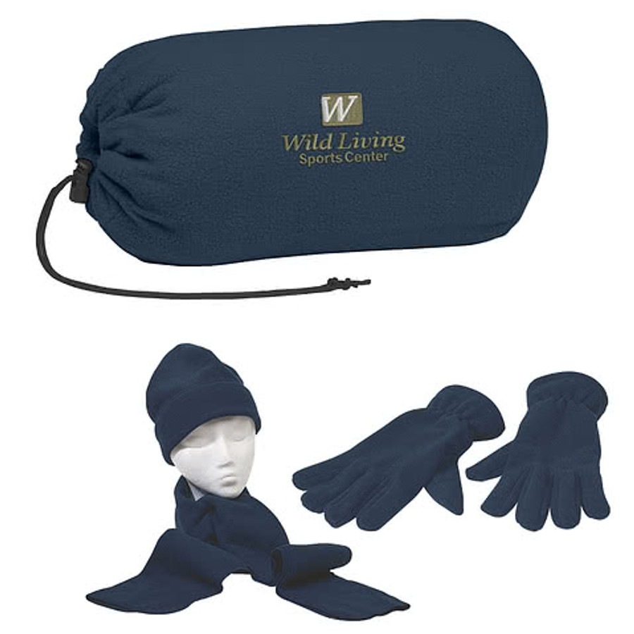 Fleece Keep Warm Buddy Set in Black