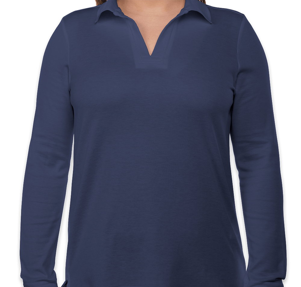 Devon & Jones Women's CrownLux Long Sleeve Performance Polo - Embroidered-default
