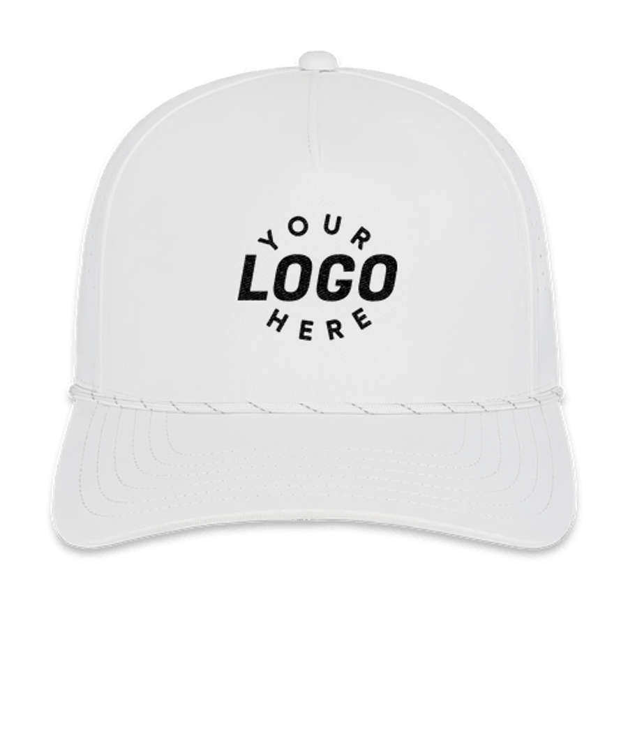 Blue Generation Summit Perforated Rope Baseball Hat - Embroidered in White/Silver