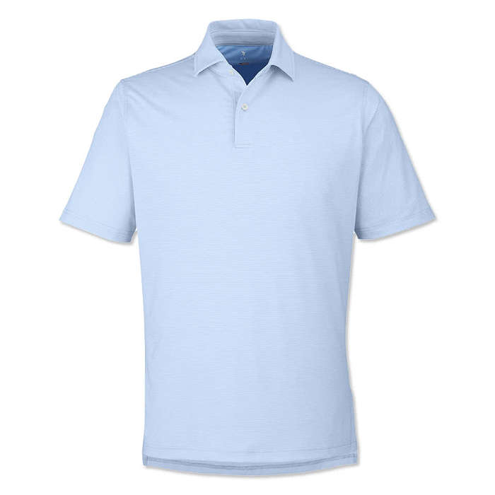 Fairway & Greene USA-Made Mini Stripe Tech UPF 50 Performance Polo