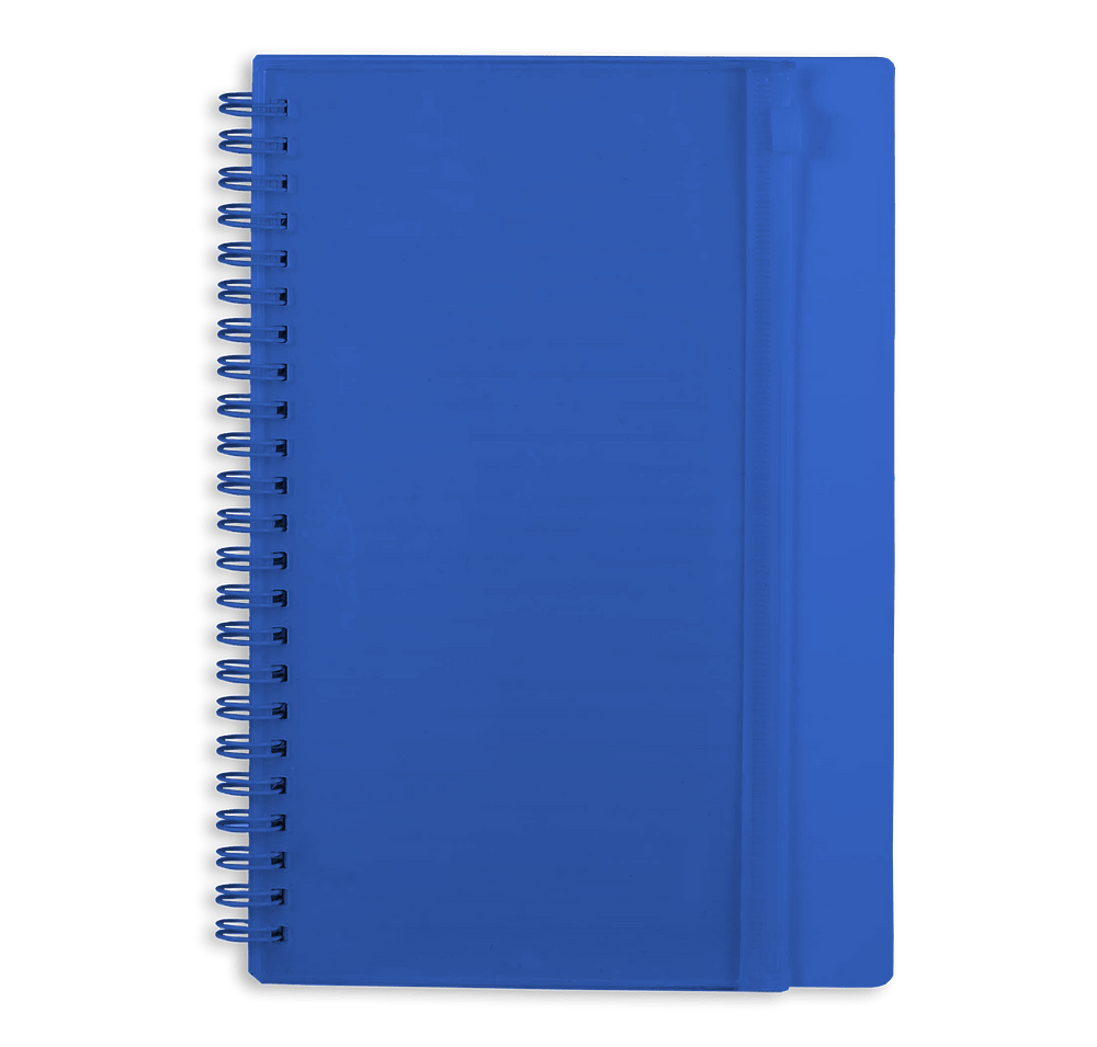 Hard Cover Spiral Notebook with Clear Pocket-default