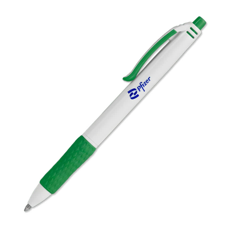Vortex Recycled White Barrel Ballpoint Pen (black ink)