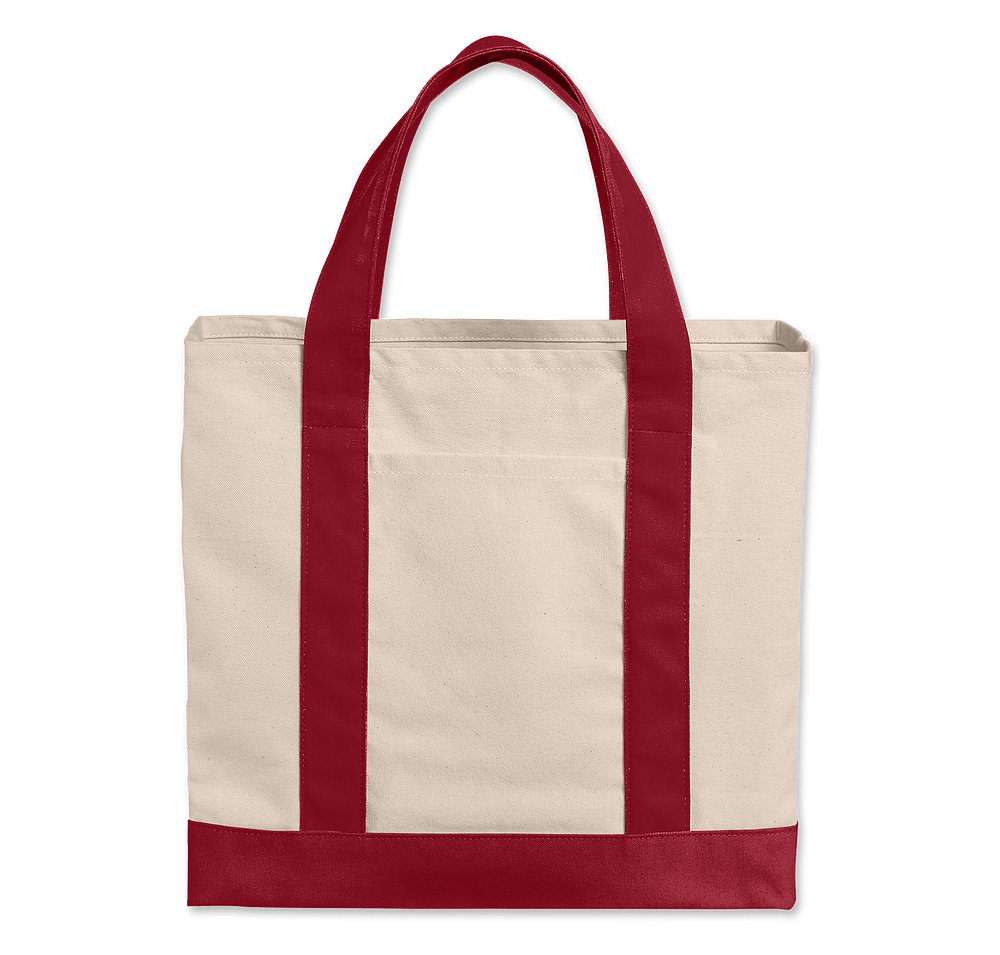 Port Authority Medium Cotton Canvas Two-Tone Tote Bag-default