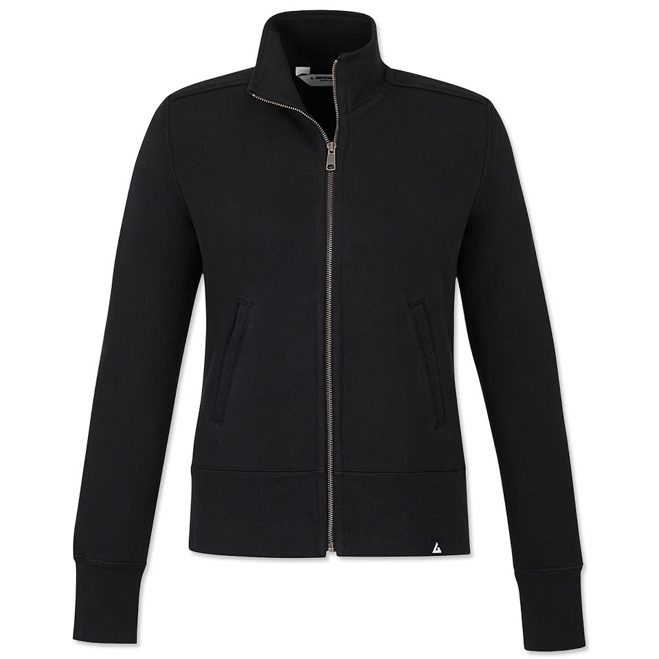 American Giant Women's USA-Made Cadet Collar Full Zip Sweatshirt