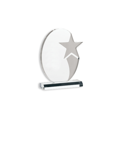 Laser Engraved Stellar Award in Clear