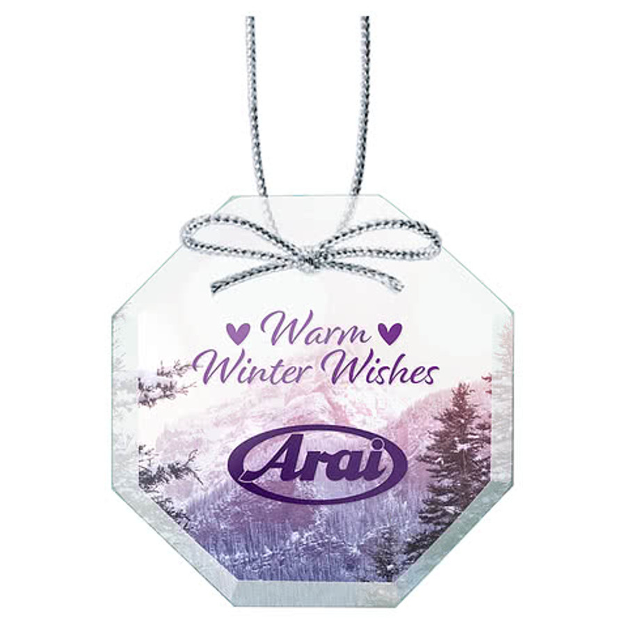 Crystal Octagon Ornament in Clear
