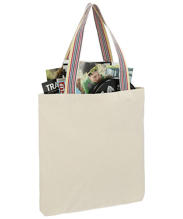 Rainbow Medium Recycled Cotton Convention Tote Bag