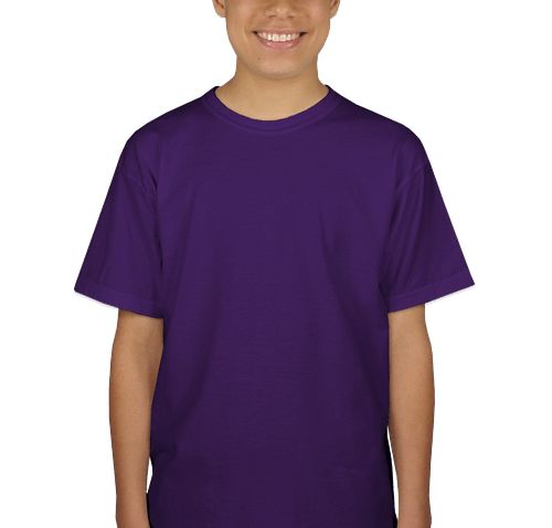 Gildan Youth 100% Cotton T-shirt in Purple