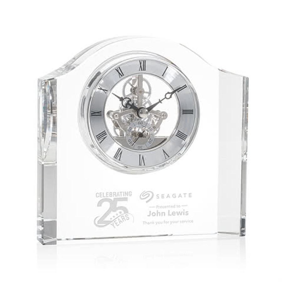 Laser Etched Burchfield Clock in Clear
