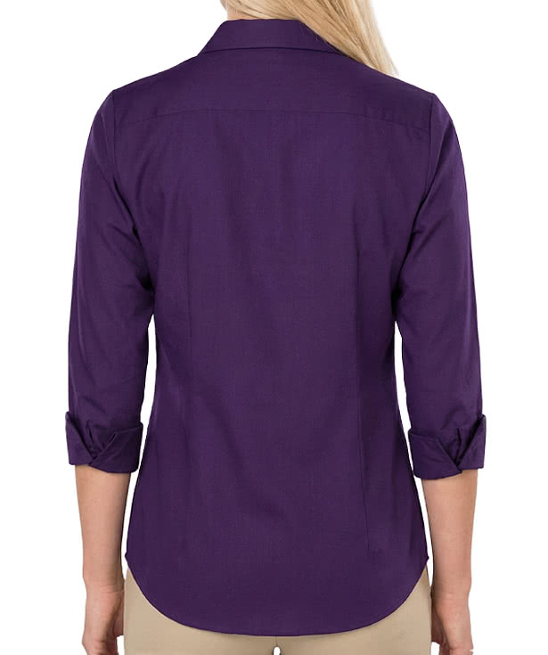 Blue Generation Women’s Fine Line Twill 3/4 Sleeve Shirt
