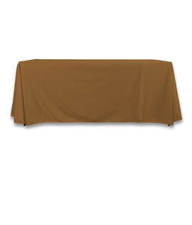 Full Color 6' LazerLine Throw Tablecloth - Color: Hazelnut