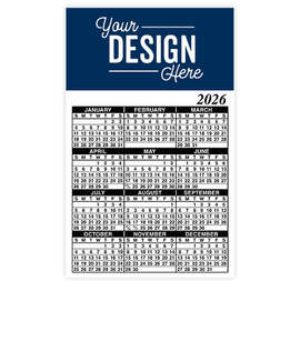 Full Color Calendar Magnet - .019" - Color: Navy