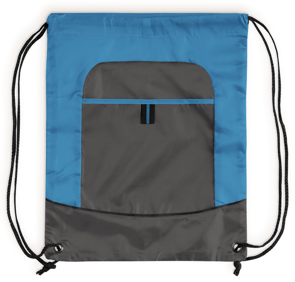 Port Authority Pocket Drawstring Bag-default