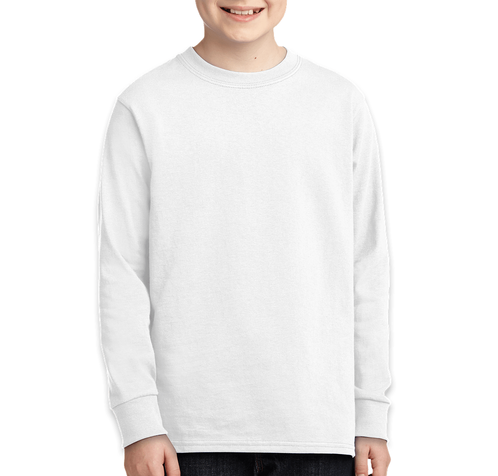 Port & Company Youth Core Cotton Long Sleeve T-shirt-default