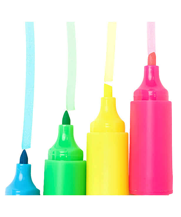 Full Color 4-in-1 Mini Highlighter Set