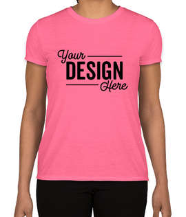 Gildan Women's Soft Jersey Performance Shirt - Color: Safety Pink