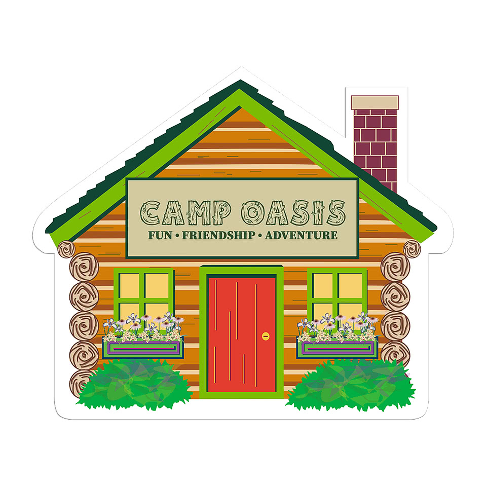Full Color Re-Stick-It 2.125 in. x 2.5 in. House Shaped Reusable Decal