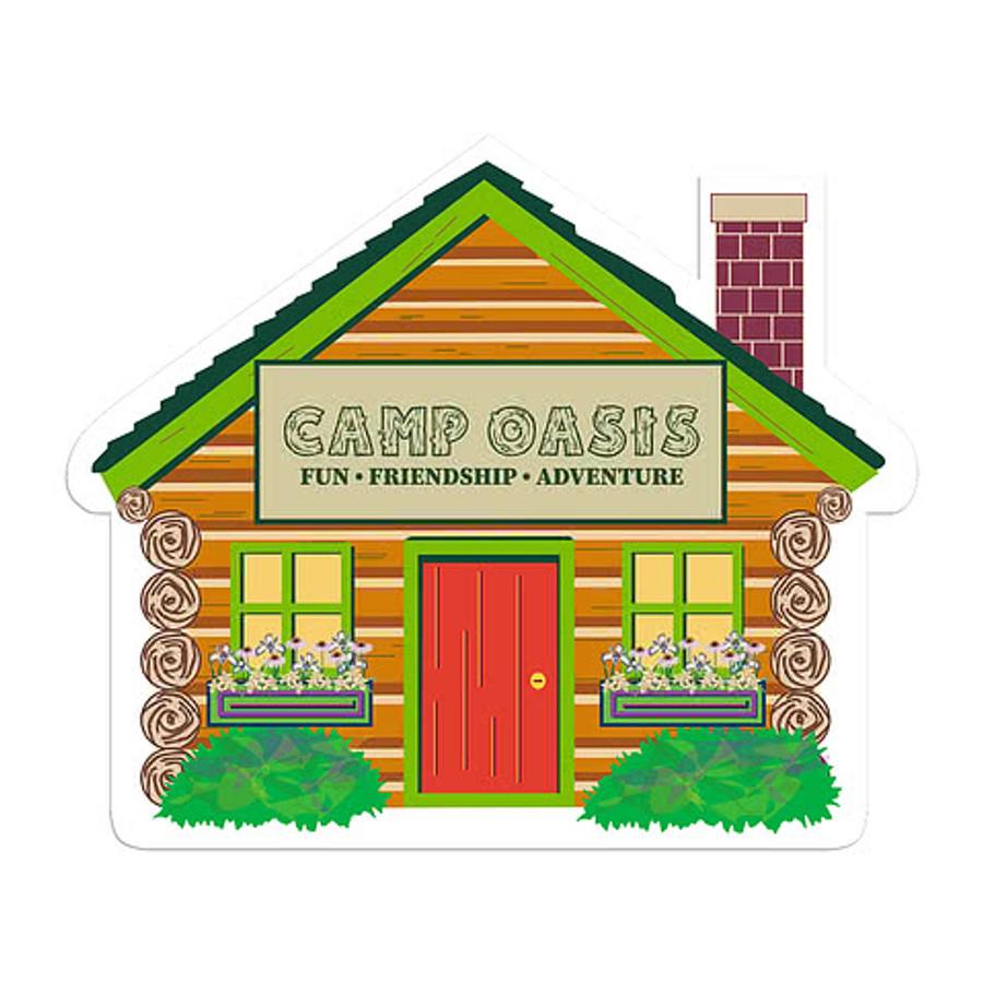 Full Color Re-Stick-It 2.125 in. x 2.5 in. House Shaped Reusable Decal