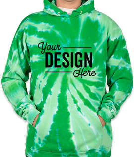Port & Company Tie-Dye Pullover Hoodie - Color: Kelly