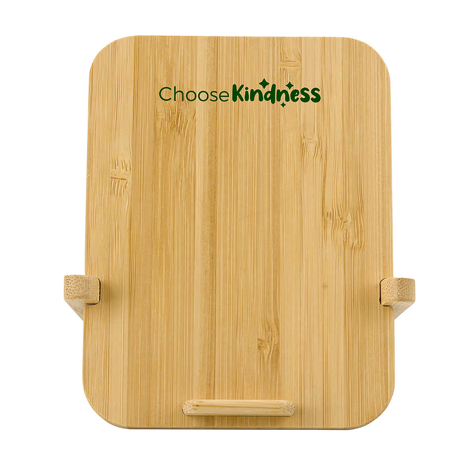 Bamboo 10W Wireless Charger with Phone Holder