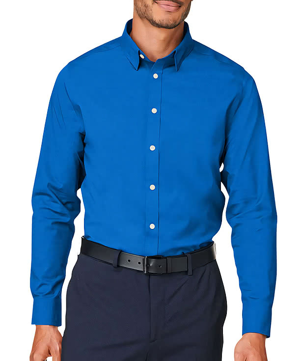Devon & Jones CrownLux Spencer Poplin Performance Dress Shirt - Embroidered