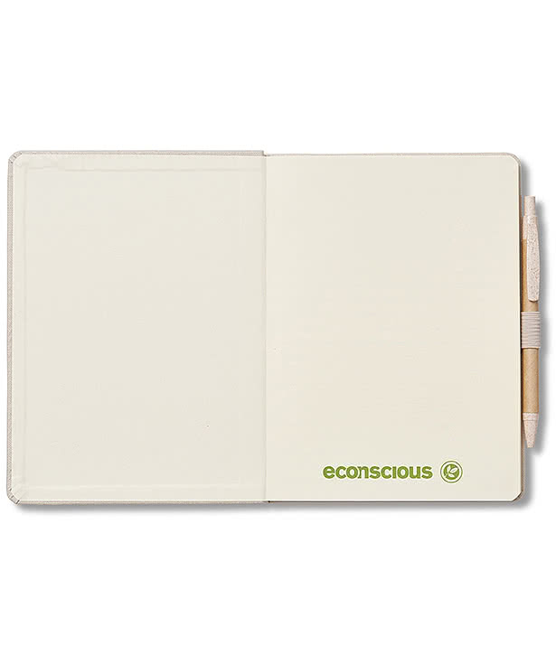 Econscious Hemp Hard Cover Notebook with Pen