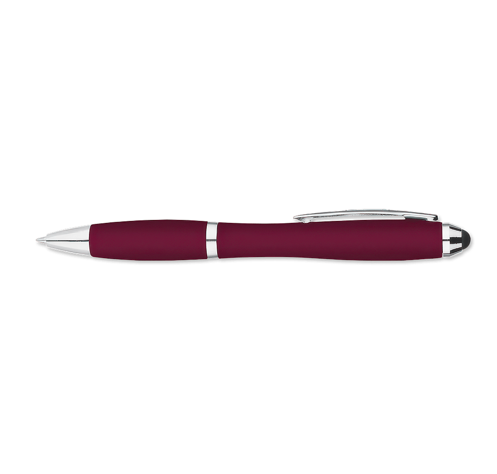 Curvaceous Metallic Stylus Pen (black ink)-default