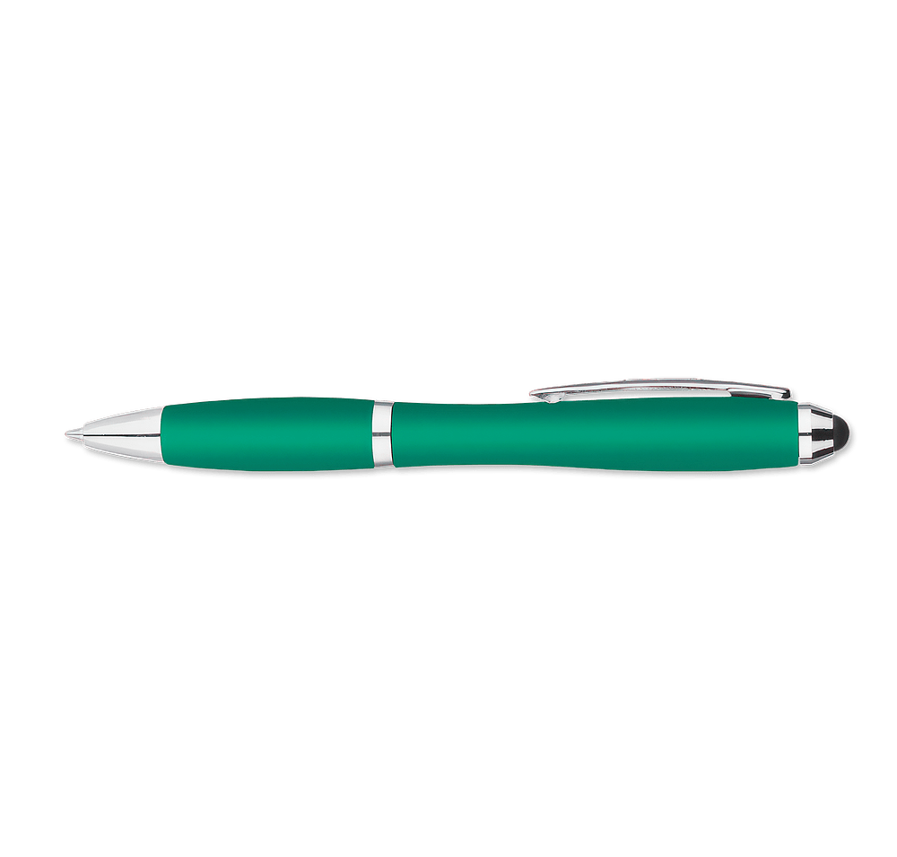Curvaceous Metallic Stylus Pen (black ink)-default