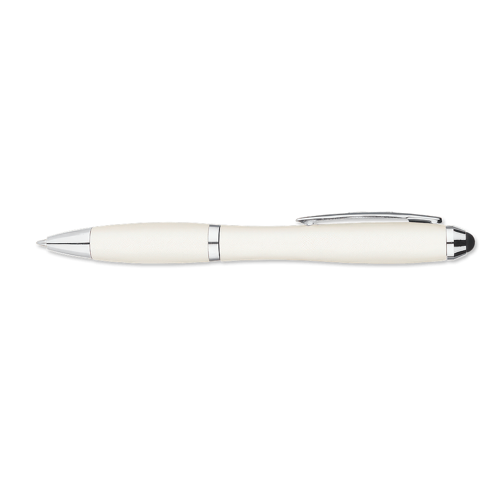 Curvaceous Metallic Stylus Pen (black ink)-default