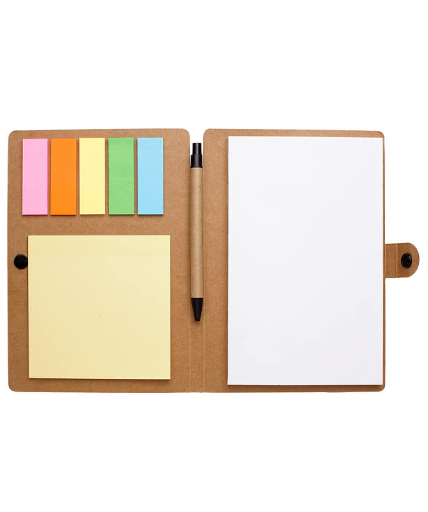 Snap Notebook with Sticky Notes and Pen