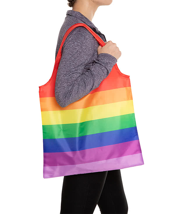 Medium Rainbow Lightweight Poly Tote Bag