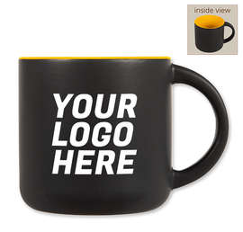 14 oz. Ceramic Two-Tone Black Minolo Mug