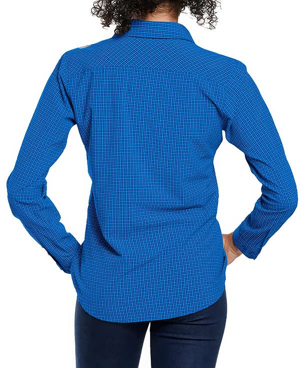 Storm Creek Women's Influencer Microplaid Long Sleeve Dress Shirt - Embroidered
