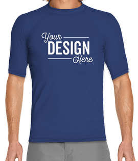 Wet Effect Short Sleeve Rash Guard Shirt