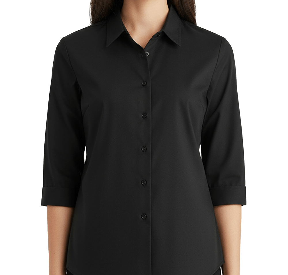 Edwards Women's Essential Wrinkle-Free Quarter Sleeve Dress Shirt-default