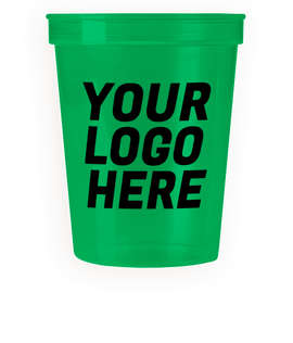 16 oz. Plastic Stadium Cup - Color: Translucent Green